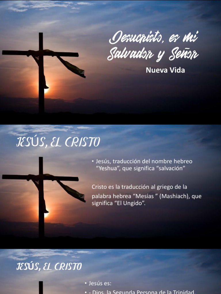 Jesucristo, Es Mi Salvador y Señor PDF | PDF | Cristo (título) | Jesús