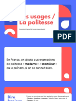 Les Usages - La Politesse