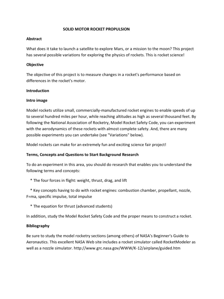Solid Rocket Motor Propulsion Insights | PDF | Rocket | Rocket Engine