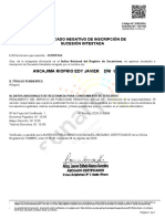 Certificado Negativo de Inscripción de Sucesión Intestada: Ancajima Riofrio Edy Javier Dni 00248600