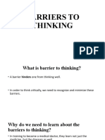 Barriers To Thinking