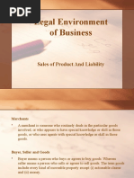 Legal Environment of Business: Sales of Product and Liability