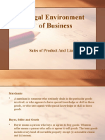 Legal Environment of Business: Sales of Product and Liability