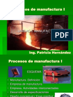 Procesos de manufactura I: definición, empresa, diseño y producción