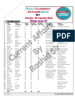 Current Affairs by Rashid Sir: State and UT