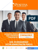 Lineamientos Tecnicos Prevencion Contecion Covid19 Guia Bioseguridad Sector Administracion Publica