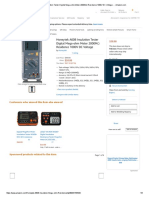 Honeytek A60B Insulation Tester Digital Mega-ohm Meter 2000MΩ Residence 1000V DC Voltage - - Amazon PDF