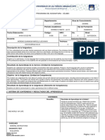 Datos Generales: Programa de Asignatura - Sílabo