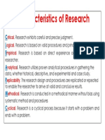 Characteristics of Research PDF