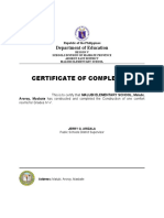 Certificate of Completion