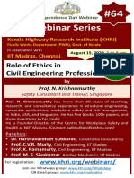 #64 Role of Ethics in Civil Engineering - Prof. N Krishnamurthy