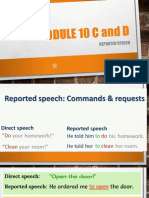 Module 10 C and D: Reported Speech