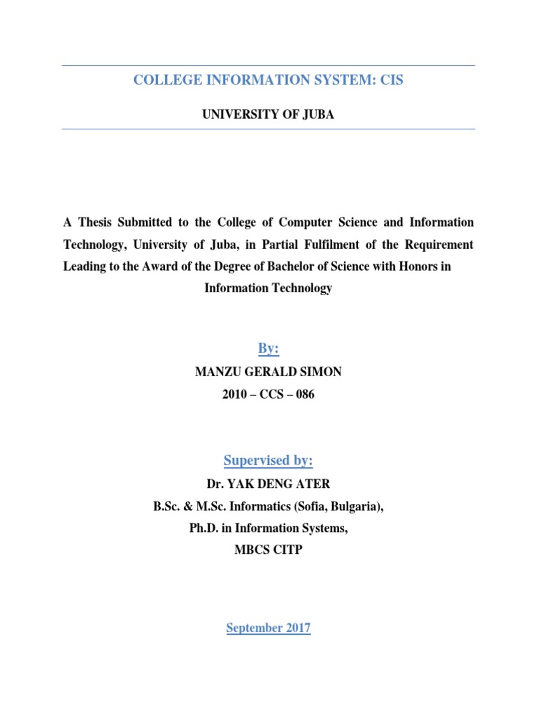 College Information System Thesis | PDF | Web Application | Information ...
