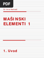 Masinski Elementi 1 Predavanje #1