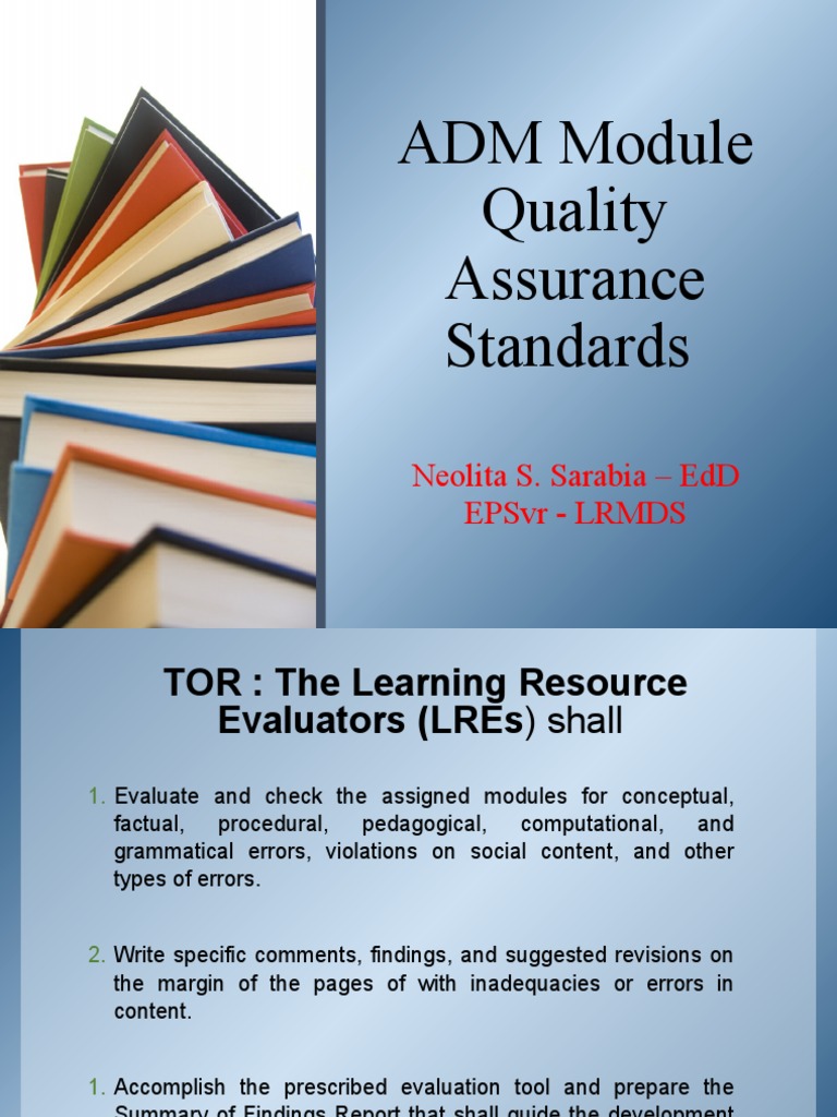 LRMDS Coordinators Orientation PDF Instructional Design Learning