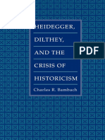 Charles Bambach Heidegger Dilthey and The Crisis of Historicism