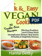 Hanna's Quick & Easy Vegan Cookbook - 50 Trouble-Free Recipes, Effortless PDF