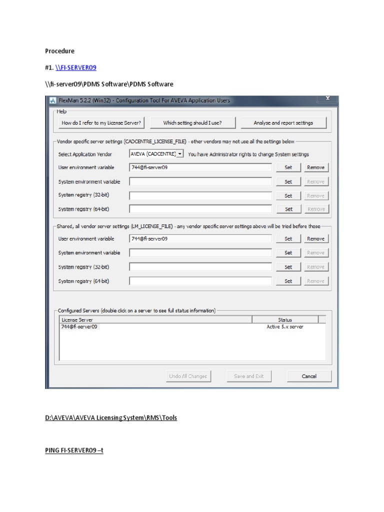 Procedure #1. //fi-server09/PDMS Software/PDMS Software | PDF