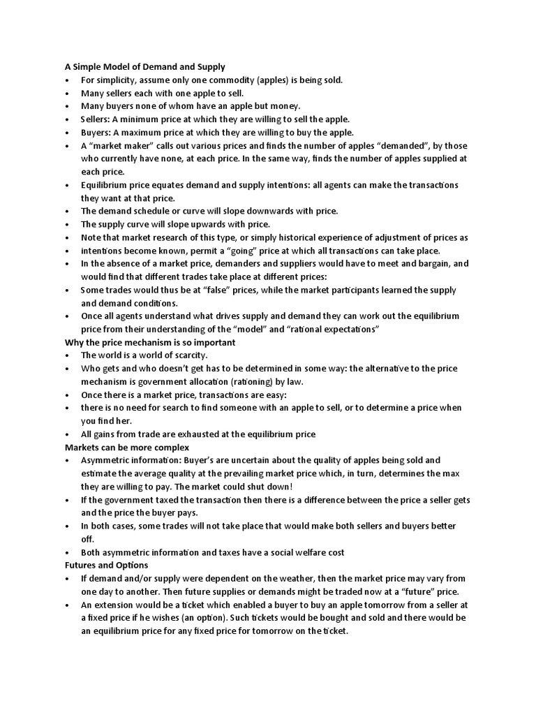 Demand and Supply Model Explained | PDF | Utility | Demand