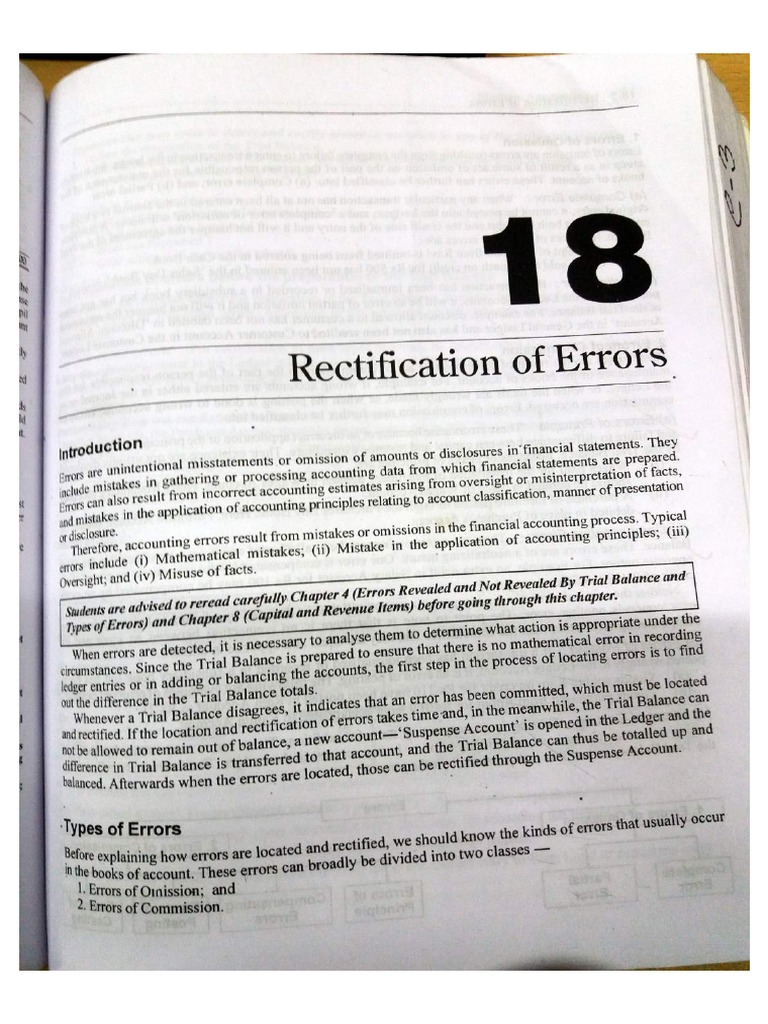 Rectification of Error-Accounting PDF | PDF