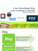 Pembuatan Dan Pemanfaatan Blog Dalam Membuat E-Learning: Havid Ardi, S.PD., M.Hum