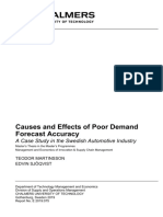 Causes and Effects of Poor Demand Forecast Accuracy: A Case Study in The Swedish Automotive Industry