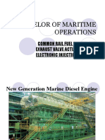 Bachelor of Maritime Operations: Common Rail Fuel System and Exhaust Valve Actuation With Electronic Injection Control