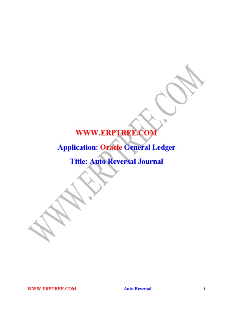 A StepbyStep Guide to Configuring and Executing Auto Reversal of