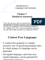 Pushdown Automata: Introduction To Formal Languages and Automata
