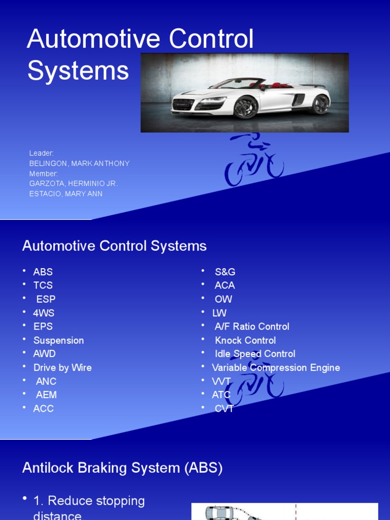 Overview of Automotive Control Systems | PDF | Anti Lock Braking System ...