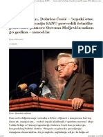 'Srpski Otac Nacije' I Akademija SANU Provodili Četničke Genocidne Planove Stevana Moljevića Nakon 50 Godina - Narod