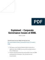 Explained - Corporate Governance Issues at KRBL - Candor Investing