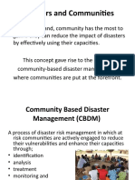 Disasters and Communities