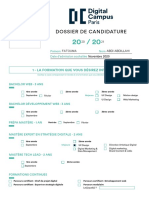 Dossier Candidature DC - Paris PDF