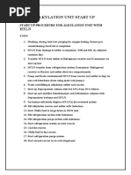 Start Up Procedure For Alkylation Unit With