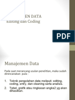Manajemen Data Editing Dan Coding