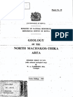 Geology of North Machakos - Thika Area