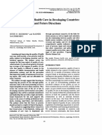 Quality of Primary Health Care in Developing Countries: Recent Experiences and Future Directions