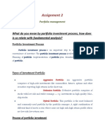 Assignment 2: What Do You Mean by Portfolio Investment Process, How Does Is Co Relate With Fundamental Analysis?