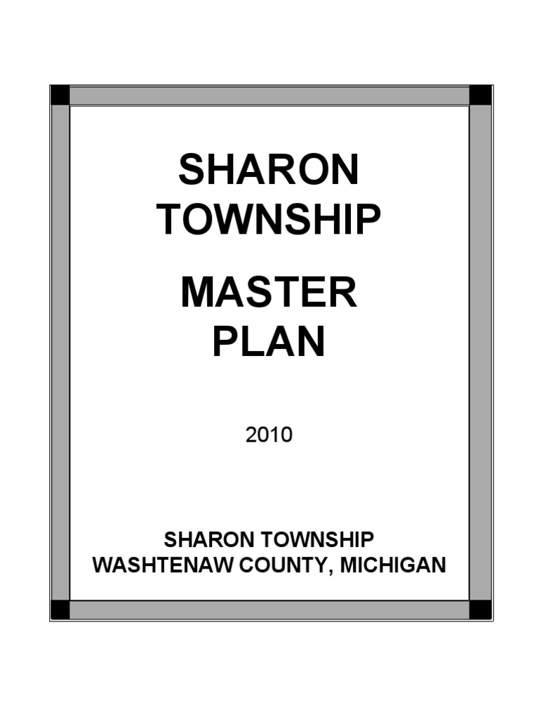 Sharon Townshiop Master Plan Draft PDF Zoning Wetland