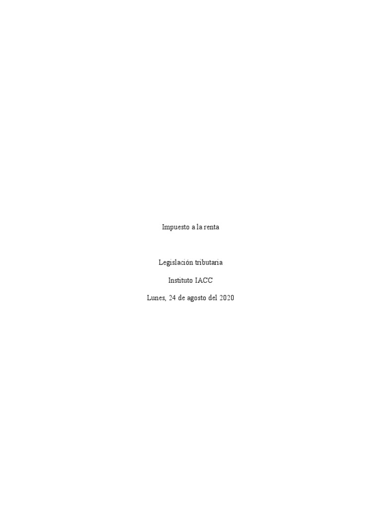 Tarea Semana 6 | PDF | Impuesto sobre la renta | Impuestos