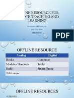 Offline Resource For Remote Teaching and Learning: Norminda M. Espique Shs Teacher Presenter