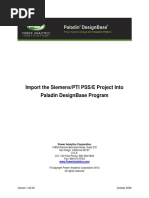 Import The Siemens/Pti Pss/E Project Into Paladin Designbase Program