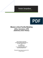 Mission-Critical Facility Modeling: Utility, Generators, UPM (Stationary And/or Rotary)