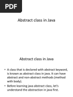 Abstract Class in Java