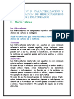 Práctica #8. Caracterización Y Diferenciación de Hidrocarburos Saturados E Insaturados