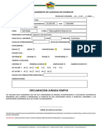 Formulario Licencias de Conducir