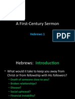 A First-Century Sermon: Hebrews 1