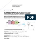 Types of Configuration of Transistors: EB CB C