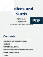 Indices and Surds: Reference: Sancheti & Kapoor (S&K)